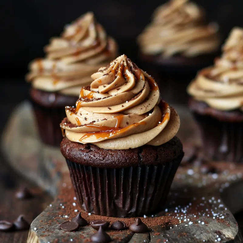 You are currently viewing Chocolate Espresso Cupcakes with Salted Caramel Buttercream