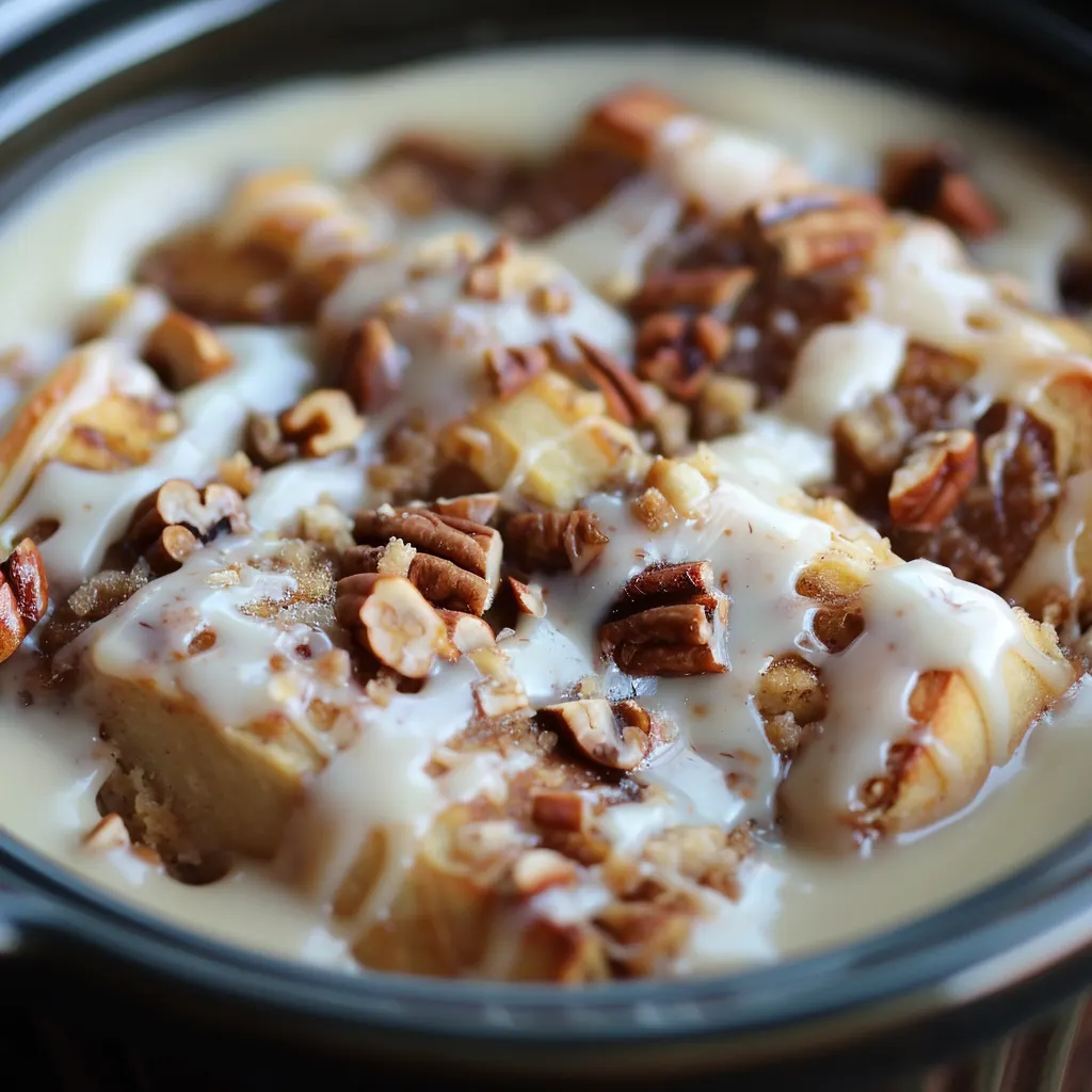 You are currently viewing Crock Pot Cinnamon Roll Casserole