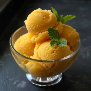 Read more about the article Mango Mint Sorbet