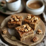 Coffee ginger walnut slice recipe