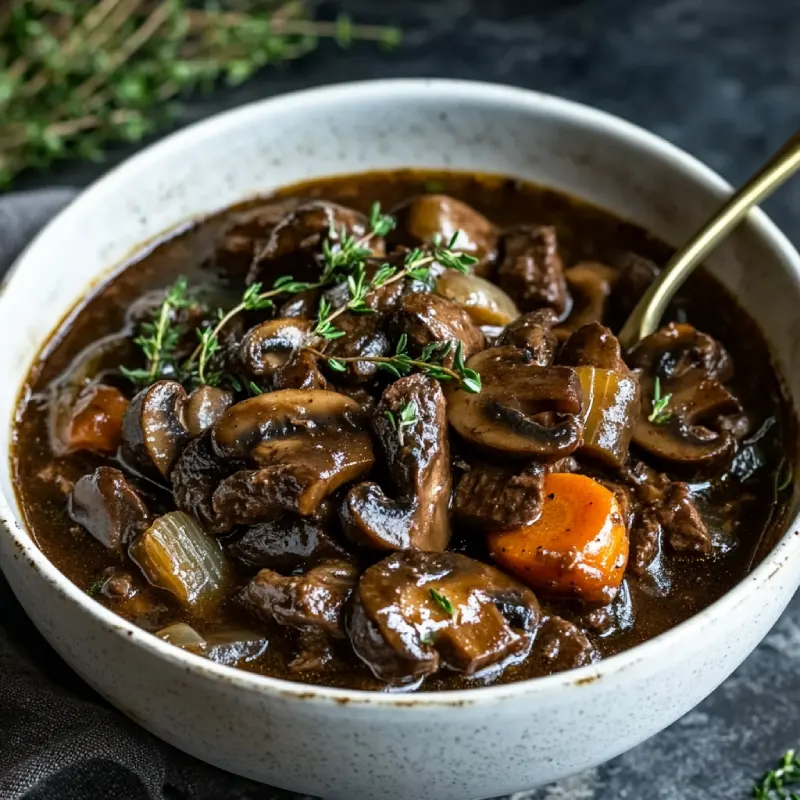 CLASSIC FRENCH BEEF STEW WITH MUSHROOMS