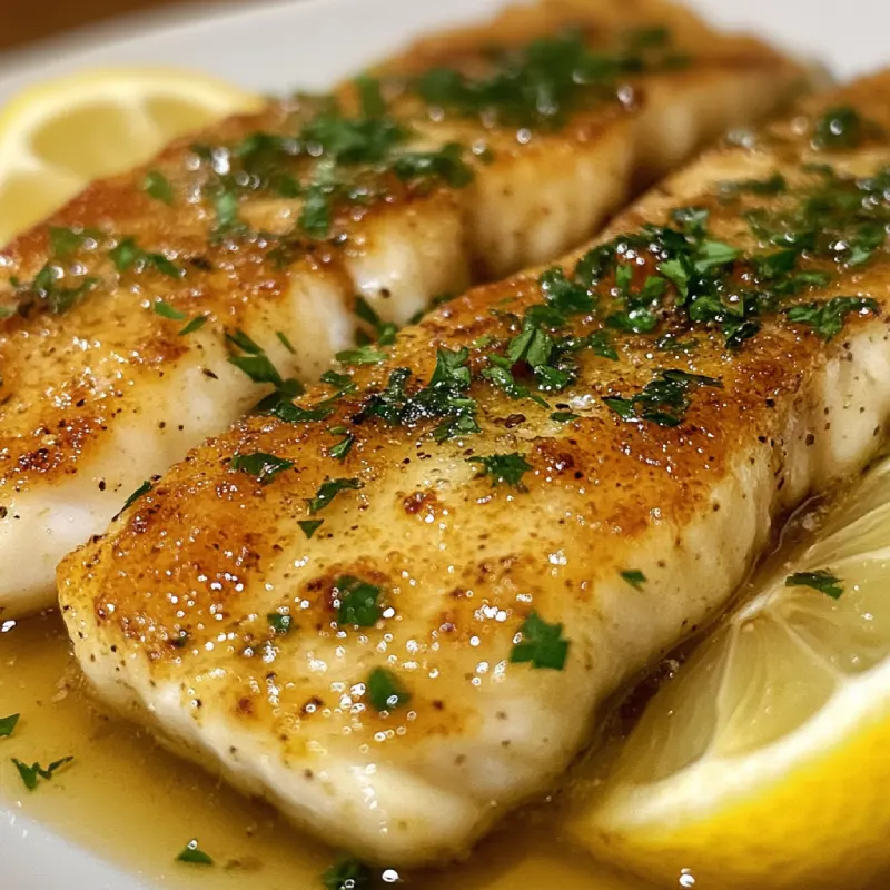 Pan-Fried Fish with Lemon Butter Sauce